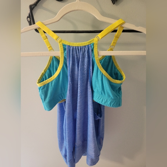 Icebreaker Spirit tank, merino wool, size L, blue and yellow - Picture 4 of 7